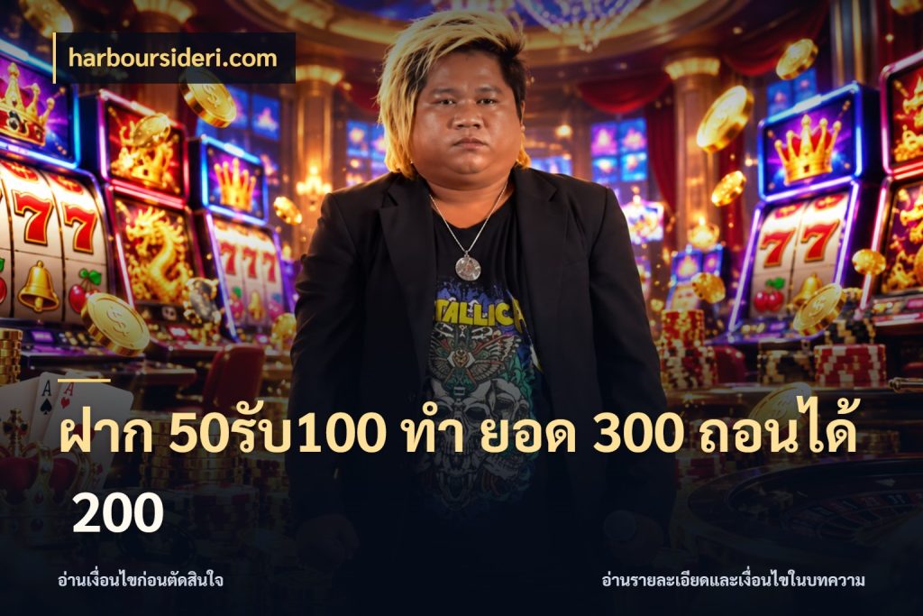 ฝาก 50รับ100 ทํา ยอด 300 ถอนได้ 200 เครดิตกับรูปแบบโปรที่ตรงใจ ในมุม harboursideri.com