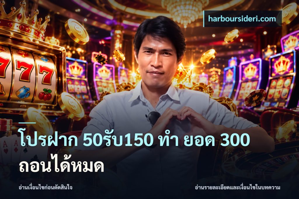 โปรฝาก 50รับ150 ทํา ยอด 300 ถอนได้หมด