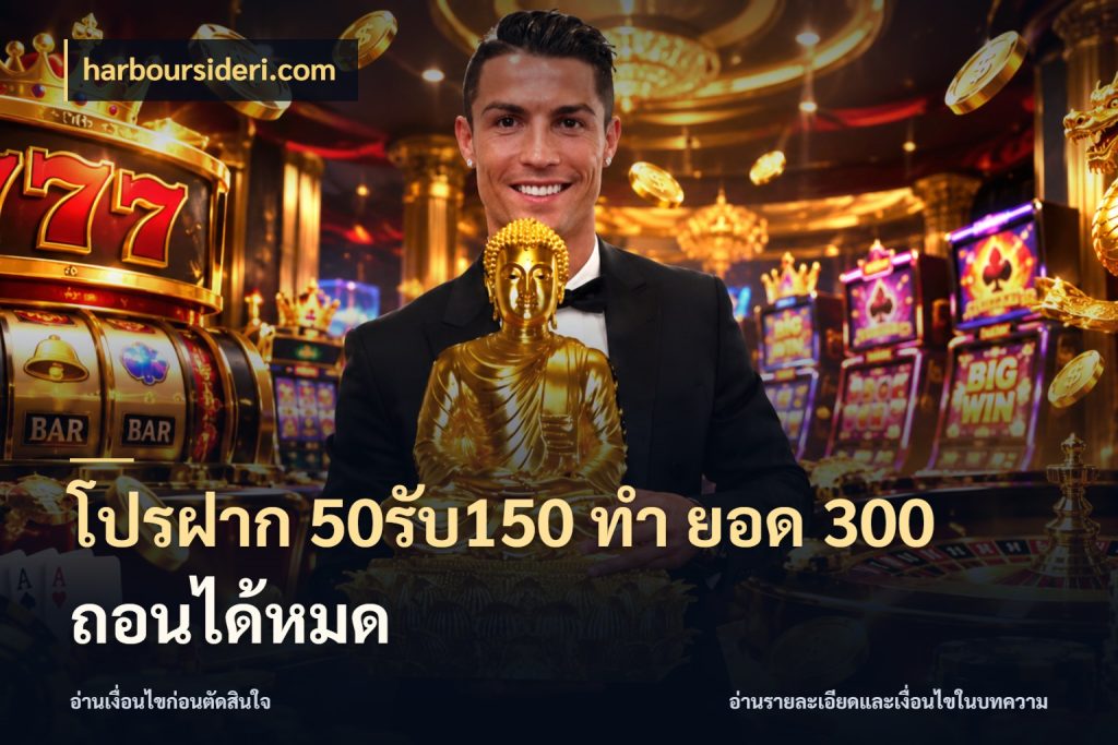 โปรฝาก 50รับ150 ทํา ยอด 300 ถอนได้หมด เปิดมุมโปรให้เข้ากับเกมแนวโปรด ในมุม harboursideri.com