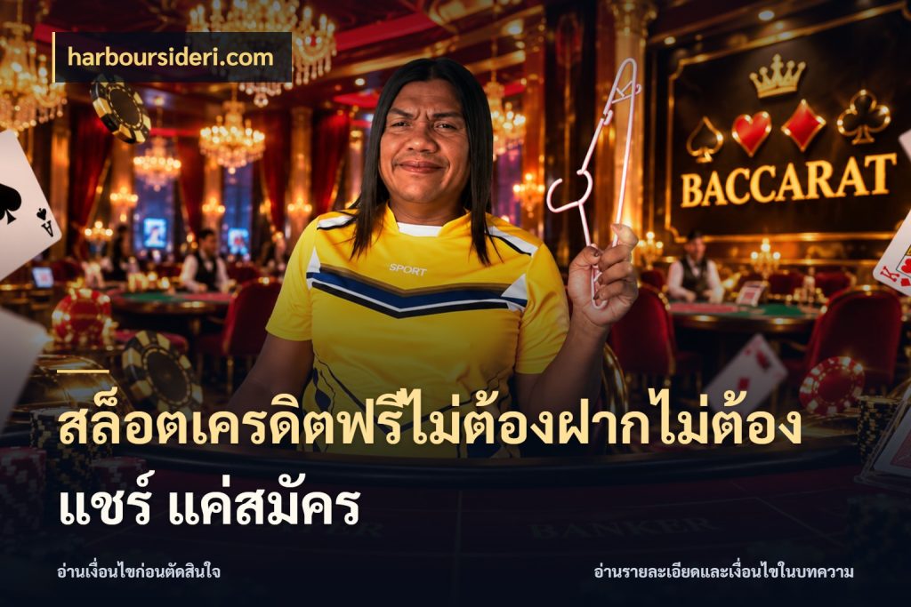 สล็อตเครดิตฟรีไม่ต้องฝากไม่ต้องแชร์ แค่สมัคร harboursideri.com เครดิตแต่ละรูปแบบมีมุมไหนให้ดู