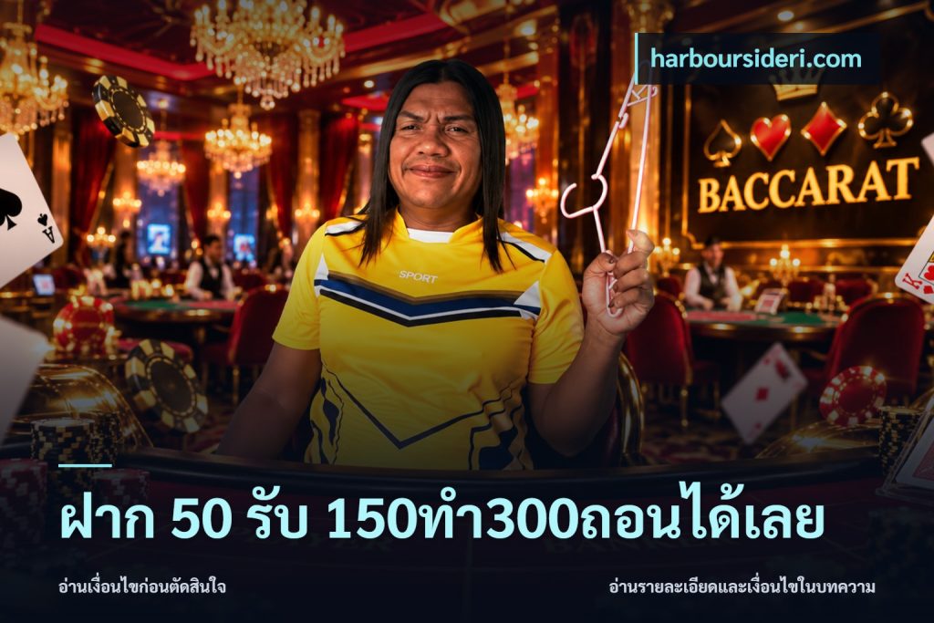 ฝาก 50 รับ 150ทำ300ถอนได้เลย