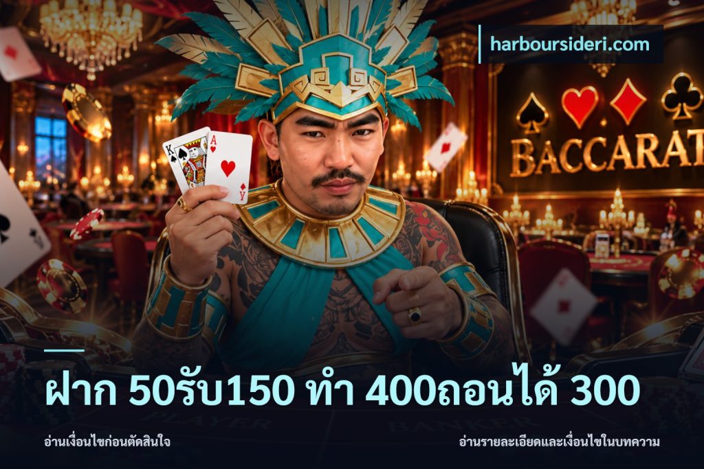 ฝาก 50รับ150 ทํา 400ถอนได้ 300