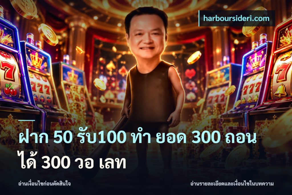 ฝาก 50 รับ100 ทํา ยอด 300 ถอนได้ 300 วอ เลท