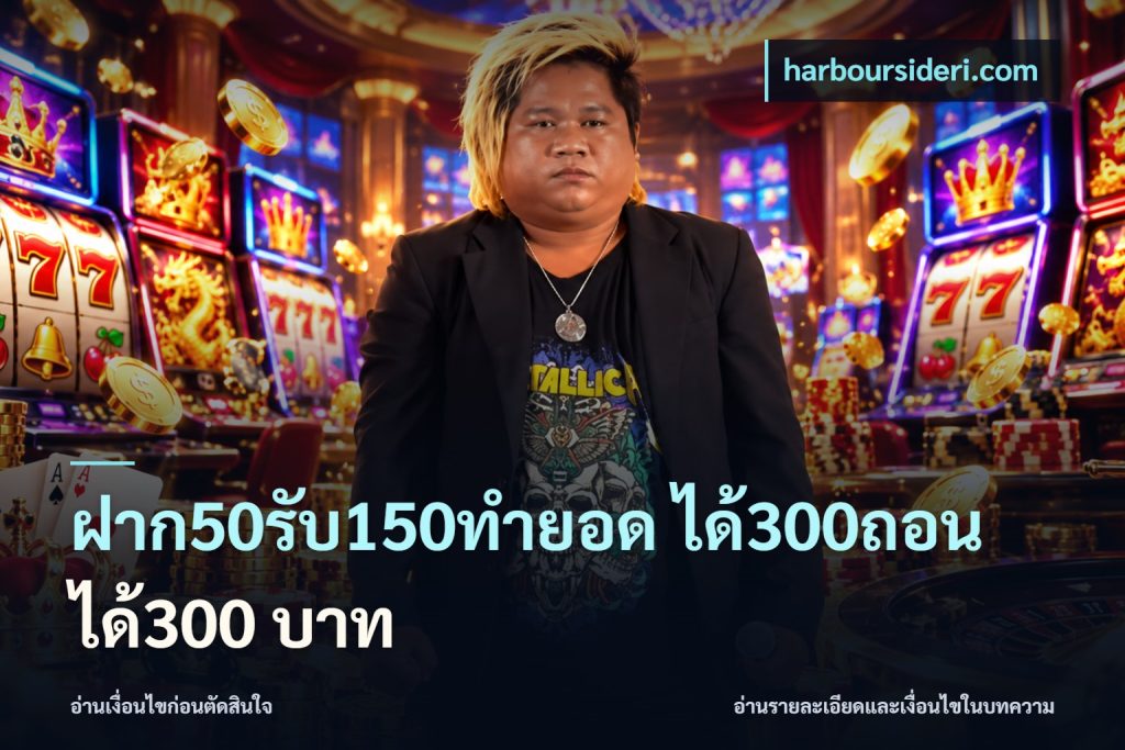 ฝาก50รับ150ทำยอด ได้300ถอนได้300 บาท