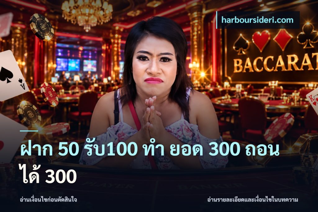 ฝาก 50 รับ100 ทํา ยอด 300 ถอนได้ 300