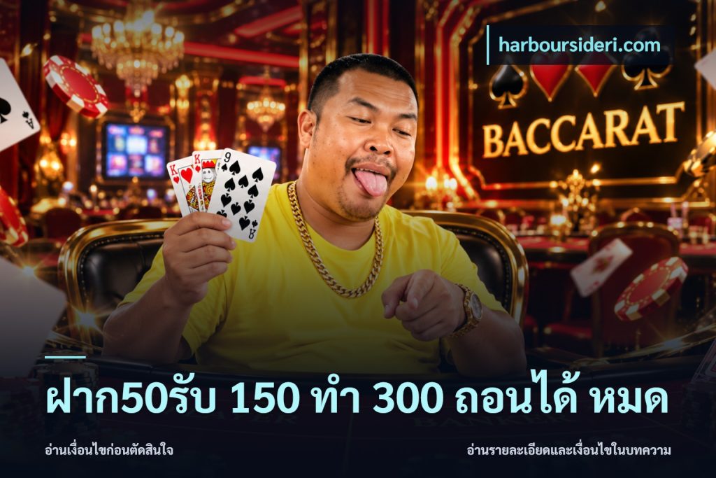 ฝาก50รับ 150 ทำ 300 ถอนได้ หมด