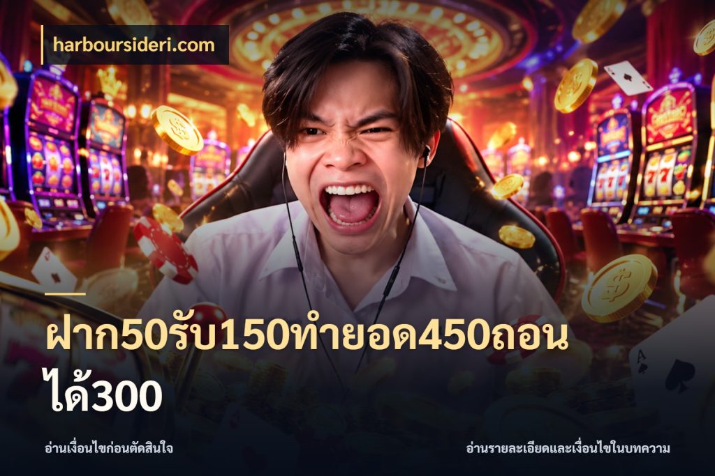 ฝาก50รับ150ทำยอด450ถอนได้300 harboursideri.com สีสันของโปรฝากและยอดรับ