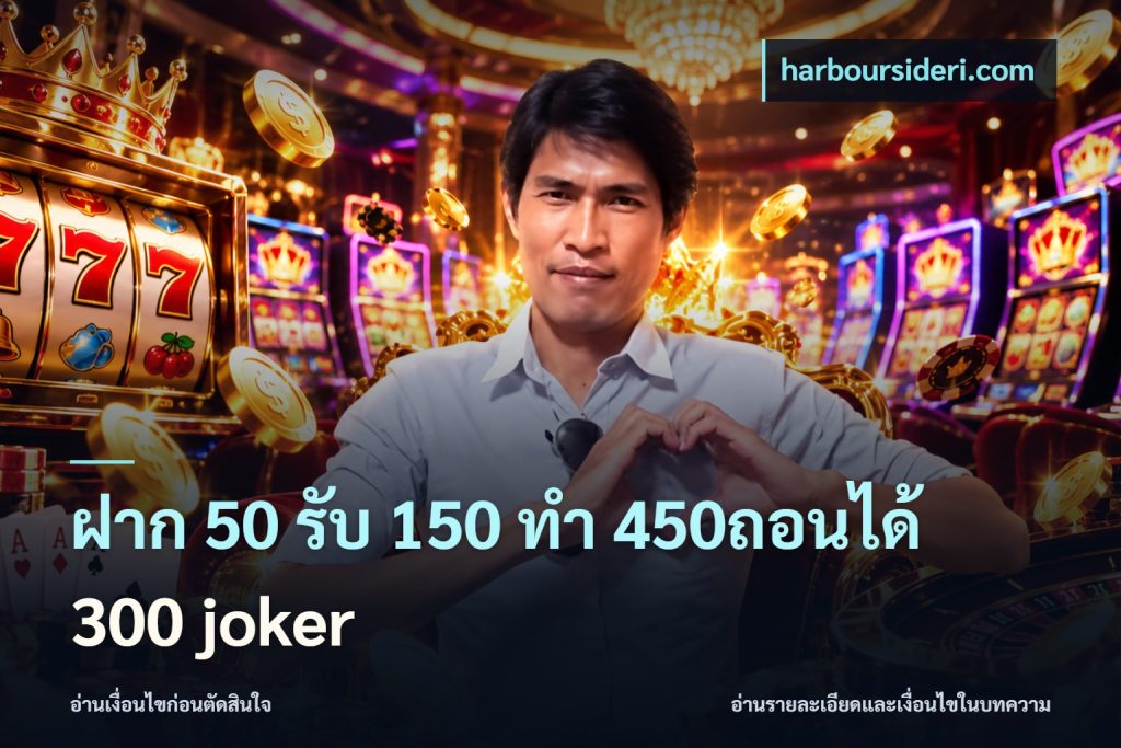 ฝาก 50 รับ 150 ทํา 450ถอนได้ 300 joker