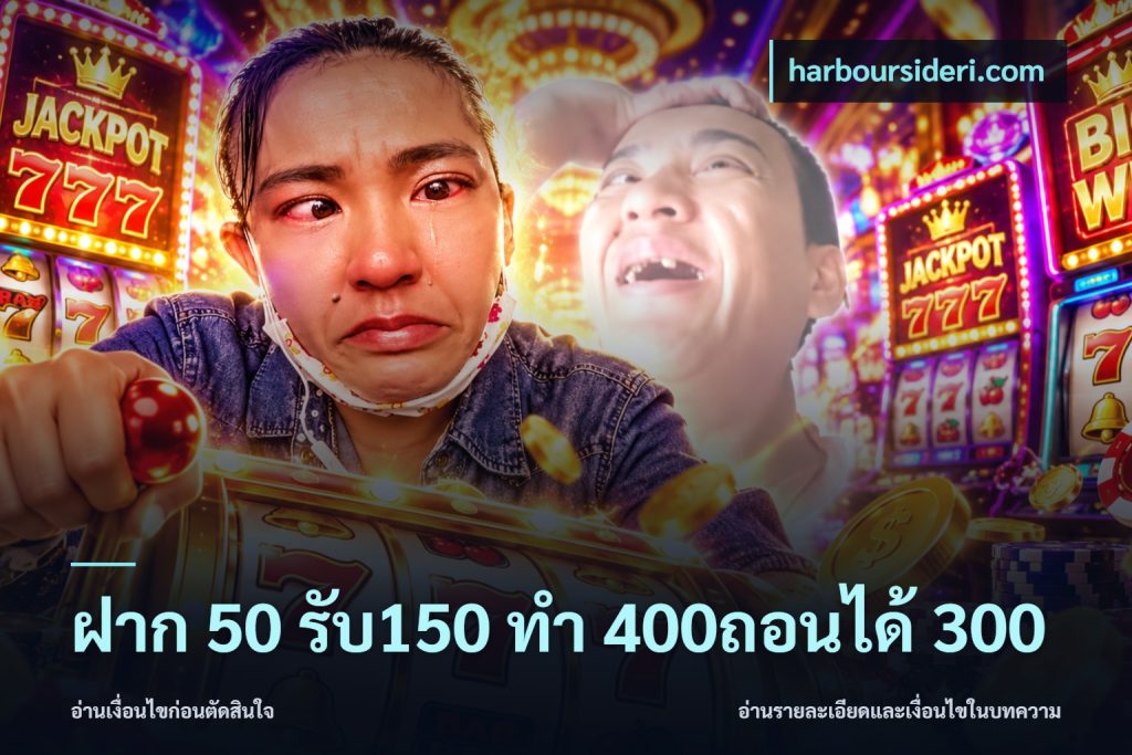 ฝาก 50 รับ150 ทํา 400ถอนได้ 300