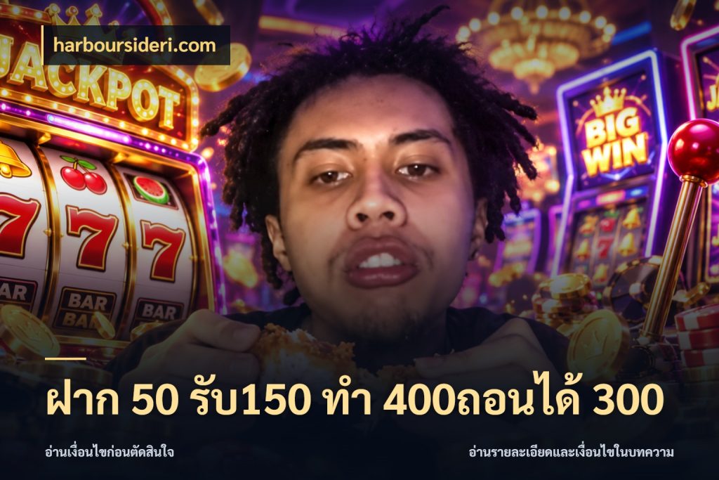 ฝาก 50 รับ150 ทํา 400ถอนได้ 300 รูปแบบโบนัสกับสิทธิ์ของสายเกม สไตล์ harboursideri.com